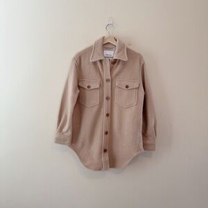 Aritzia Wilfred The Ganna Shirt Jacket Chasm Wool Shacket Size XS